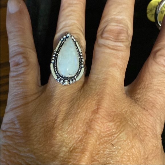 NWT 925 Moonstone silver ring size 8 bracelet 7-8” top quality with gift box - Picture 6 of 6